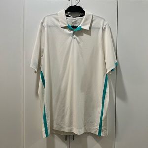 Nike Dri-FIT Men’s Golf Polo - White/Teal